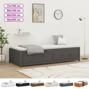 Solid Wood Pine Day Bed 92x187 cm Single Bed Size Sofa Multi Colours vidaXL