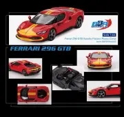 1:64 Ferrari 296 GTB Assetto Fiorano -- Rosso Corsa (Red/Yellow) -- BBR