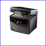 Fireproof and Waterproof Safe - Secure Document Storage Solution with Key Lock
