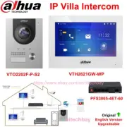 Dahua IP Video Intercom VTO2202F-P-S2 Door Station VTH2621G(W)-WP Indoor Monitor