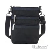 在飛比找momo購物網優惠-【Lesportsac】三層拉鍊直式斜背包(深海藍)