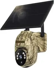 2K Solar Security Camera Outdoor 4G Sim Hunting Cameras 4mp WiFi 360° Live View Animal Monitoring Cam IP66(4G Cam Add 32G)