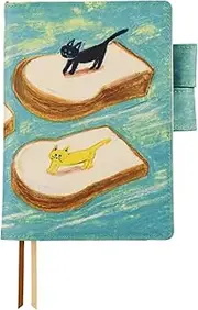 ほぼ日 Hobonichi Techo Original Cover [A6 Planner Cover Only] Keiko Shibata: Bread floating in the wind, White