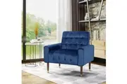 Lewisham Navy BlueTufted Velvet Armchair