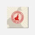 Cameroon Map Grunge 4'' X 4'' Square Wooden Coaster