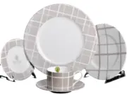 WATERFORD Fine Bone China Crossroads Stone 5 Piece Place Setting New
