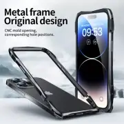 For iphone 15 14 pro max / Plus LUPHIE Shockproof Metal Bumper Case Cover