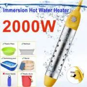 2000W Portable Immersion Hot Water Heater Element Quick Heater Stainless Steel