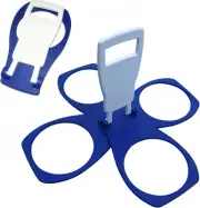 Fold Away Cup Carrier/Caddy [Made in UK] Take-Out Coffee Soft Drink Pint Blue