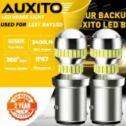 2x White 1157 BAY15D 54SMD LED Tail Brake Stop Parking Turn Signal Light Bulbs (for: Volvo)