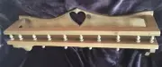 Pemberly Row 4 Hook Wall Mounted Coat Rack Shelf in Oak