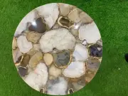 Agate Table Top, Round Table, Natural Agate Sofa Table, Geode Table, Home Decor