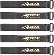 Apex RC Products 5 Pack 20mm x 300mm HD Non-Slip Battery Straps 3031A