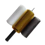 Ski Wax Brush Kit with Axle Handle Cover Professional Snowboard Waxing Brush