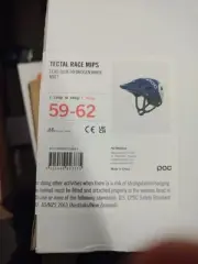 POC Tectal Race Spin MTB Mountain Bike Helmet Matte Blue/Hydrogen White XL/2XL