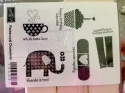 "PATTERNED OCCASIONS" Stampin'UP! NEW~wood mount-RARE-Elephant-cupcake-bandaid