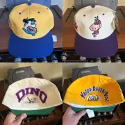 Vintage Flinstones American Needle Blockhead Deadstock SnapBack Hat 2 Lot NOS