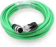 M12 4 Position D-Coded Male to RJ45 Cat5e Ethernet Waterproof Cable Industrial Field-wireable Machinery Sensor Camera (25M, Black)