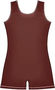 [FRODOTGV] Burgundy Plain Girls Gymnastic Leotard Toddlers Dance Unitards for Gymnastics, Dance, Cheer, Yoga
