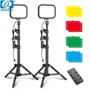 APEXEL Photography Video Lighting Kit 4''ColorFilter LED 5600K with Tripod Stand