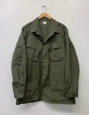 NOS Jungle Fatigue Shirt / Rip-Stop, Size Large/ Long, US Army. S-82