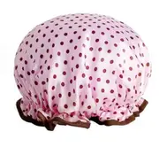 Shower Cap, 1 Pieces Waterproof Shower Cap, Reusable Bath Caps with Elastic Bands for Women Girls Shower SPA Salon(B)