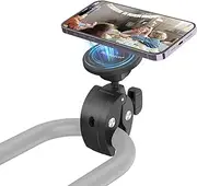 PROfezzion Fitness Magnetic Smartphone Cell Phone Mount Holder Stand Clamp for Gym Equipment, Handlebar Strap for Indoor Cycling Bike, Treadmill, Spin Bike, Motorcycle for iPhone 16 15 14 13 12