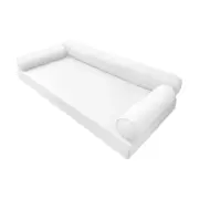 |SLIPCOVER ONLY|S6 Daybed Mattress Bolster Pillow Covers Piped Trim Queen AD106