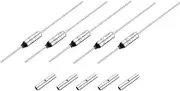 uxcell 5 Pcs Metal Temperature Thermal Fuse SF76Y 77 °C 170.6 °F 15A 250V Cutoff Thermal Fuse with 10 Pcs BN1.25 Bare Terminal Butt Connector for Motor Transformer Electric Industrial