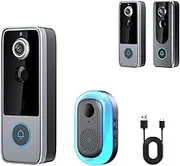 Guardianbell Pro, Smart WiFi Doorbell & Security Cam in One, Live View and Two-Way Audio, Auto Snapshots and Local Recordings, Doorbells for Homes, Offices, Gates, Motion Alerts (M21)