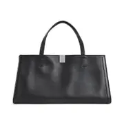 [Phoebe Philo] Phoebe Philo-Black Kit Cabas Small Calf Leather Shoulder Bag-Donna OS OS