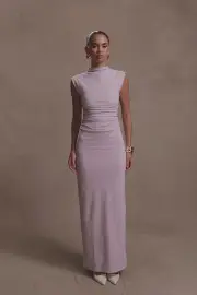 Elliot High Neck Sleeveless Maxi Dress - Lilac