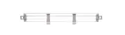 Metro MXL36-4P Solid Clear Stackable Shelf Ledge (Back) for MetroMax i Industri