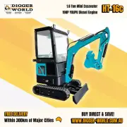 1.6 Ton HT-16C Mini Excavator, YOUPU 19HP Diesel Engine, HIGHTOP