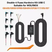 WOLFBOX Hardwire Kit for G840S/G930/G850/G900/I07 Dash Cam, Parking Monitor
