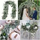 DIY Simulation Plant Vine Silk Faux Eucalyptus Garland Photo Props