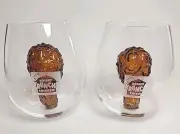 RARE Krispy Krunchy Chicken Wine Glass. Stemless Glass. Fried Chicken Drumstick