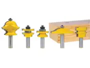 Round Over-Ogee 5 Bit Cabinet Door Router Bit Set - 1/2" Shank - Yonico 12536