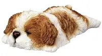 在飛比找Yahoo!奇摩拍賣優惠-日本進口 趴姿睡覺狗狗樹脂擺件 小狗瞇眼造型裝飾品 可愛小狗