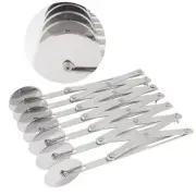 Pastry Cutter 7 Wheels Pizza Cutter Stainless Steel Dough Cutter Baking Tools...