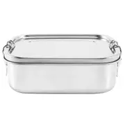 Stainless Steel Lunch Food Container With Lock Clips And Leakproof Design, 800ml Bento Boxes Lunch
