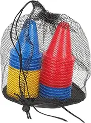 Gatuida 1 Set Agility Training Cones Mini Soccer Markers for Youth Durable Traffic Cones for Football Roller Skating Basketball Drills Includes Mesh Storage Bag