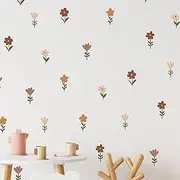 Boho Flowers Wall Decals, Girls Bedroom Removable Wall Stickers, Bohemian Floral Wall Decor Daisy Wall Stickers for Kids Room Nursery Living Room Bedroom Wall Decor(Boho Flower)