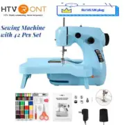 HTVRONT Mini Electric Sewing Machine for Beginners with 42-Piece Set