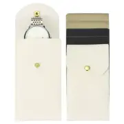 6 Pcs Leather Watch Pouch, Portable Watch Case, White/Gold/Black
