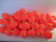 50 2" FISHING BOBBERS Large Round Ball Floats Weighted Foam Snap on Float Choice