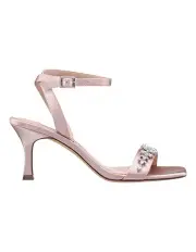 [NINA] Leidy Satin Sandals in Pearl Rose Crystal