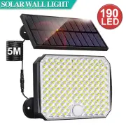 190 LED Solar Flood Light Motion Sensor Security Wall Yard Garden Outdoor Lamp