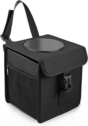 Foldable Car Trash Can with Lid, Collapsible Garbage Bag for Car, Waterproof Leakproof Hanging Car Garbage Can, Car Interior Accessories
