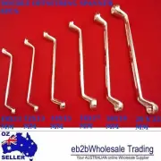 6 PCS 10 - 22 MM DOUBLE RING END OFFSET WRENCH SPANNER SET CANVAS ROLL POUCH